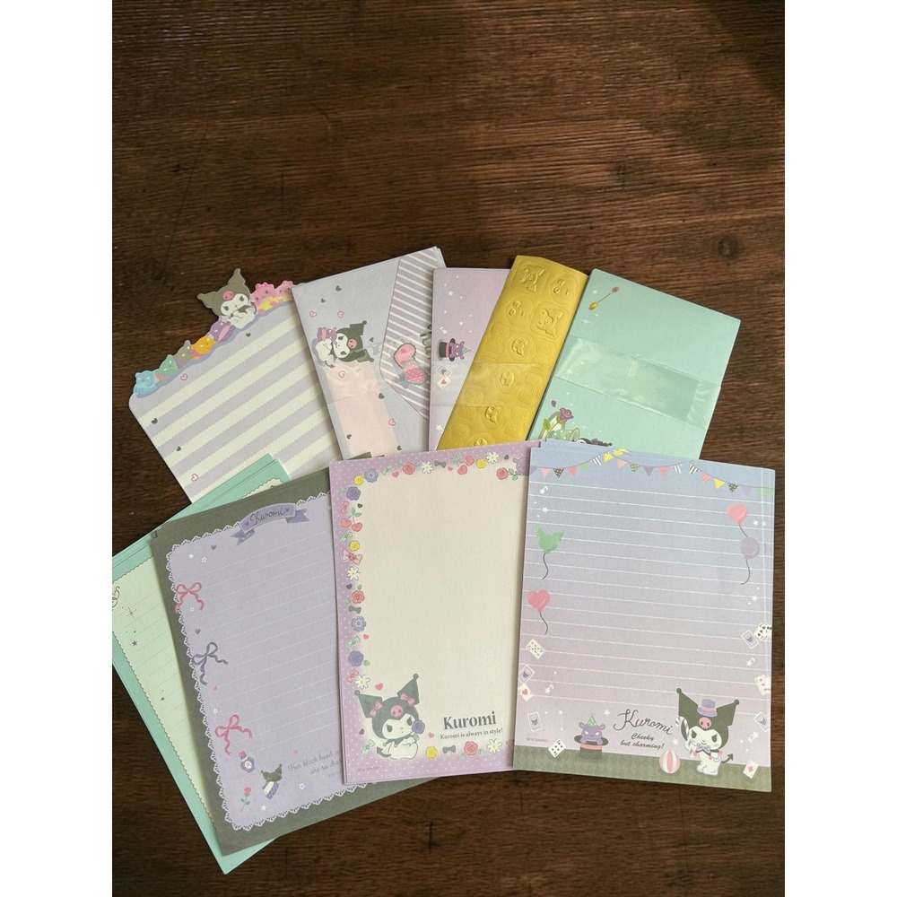 Sanrio Kuromi Letter Set Stationery 25 Sheets 15 Envelopes Stickers Japan Import